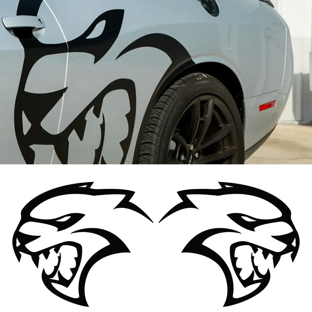 HELLCAT Decal Kit for Dodge Charger & Challenger - Oversized Vinyl Decals (Set of 2)