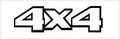 Ford Truck 4x4 Decal - 3.6" x 12"