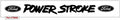 Ford Power Stroke Windshield Decal with Ovals - 3.8" x 42"