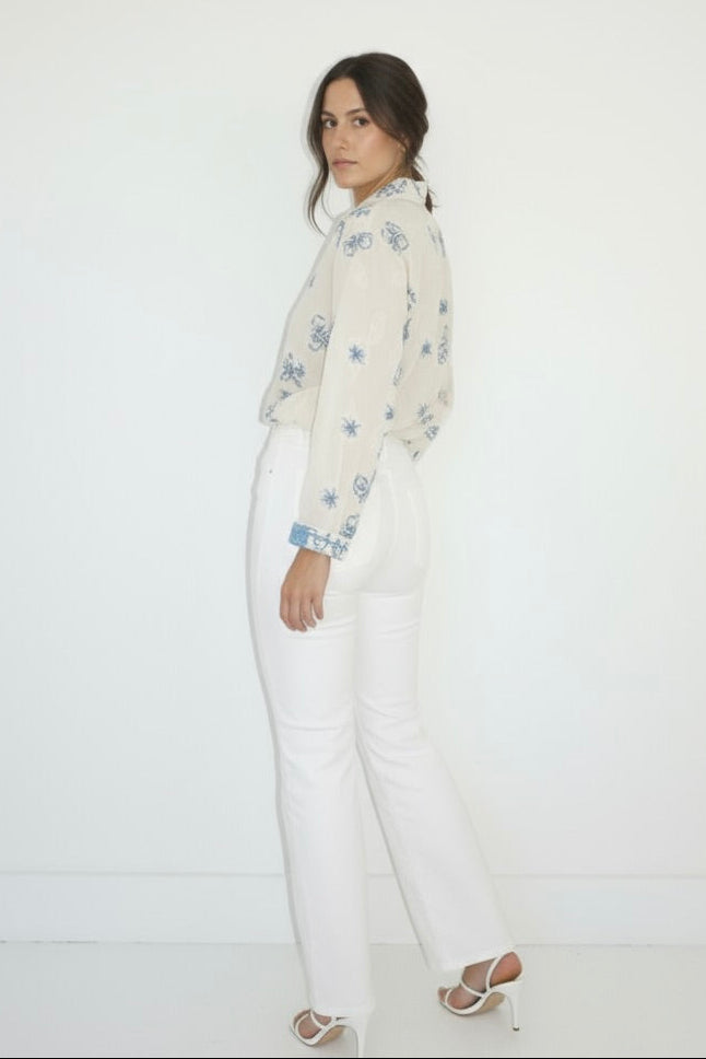 Mable Shirt in Salt Air Embroidery