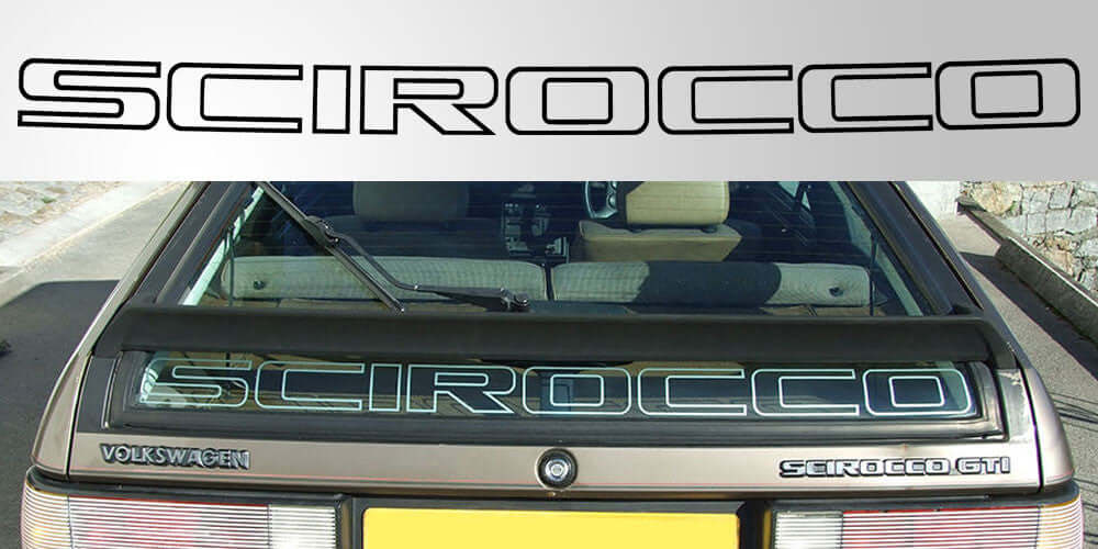 Volkswagen Scirocco MK2 Rear Window Vinyl Decal